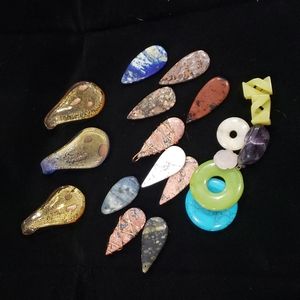 Lot of Glass and Gemstone pendants